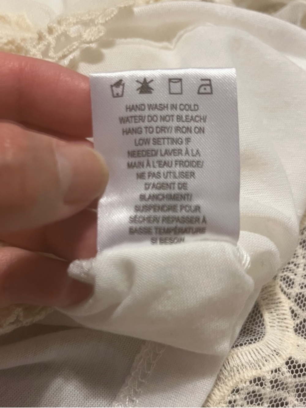 Ardene Ivory Mesh Crochet Racerback Tank Semi-Sheer Mini Dress - Picture 9 of 12